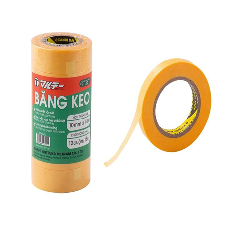 Băng keo giấy WASHI nhật số 400 màu vàng 24mm Maru-T WP400-24