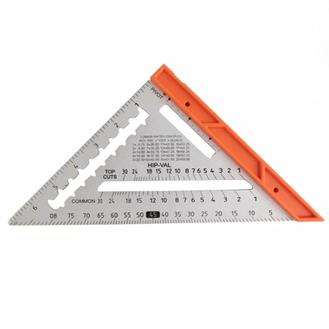 Thước nhôm tam giác đa chức năng 185mmx260mm/ 7inch Kendo 35315