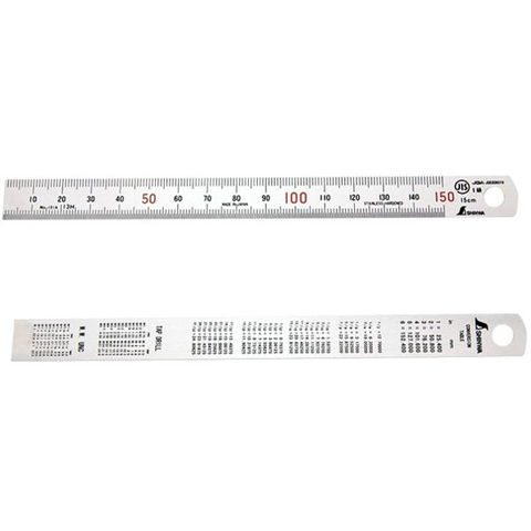 Thước lá inox 15cm Shinwa 14001 S101A