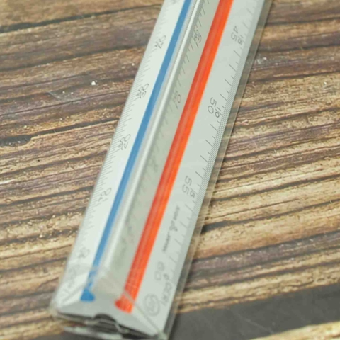 Thước thẳng 30cm 3 mặt Shinwa 74950