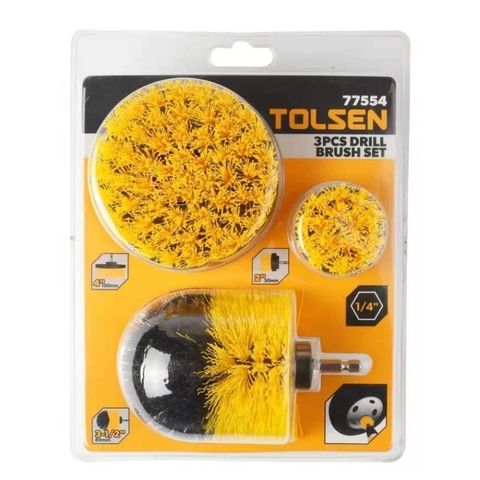 Bộ chổi làm sạch 3 chi tiết cho máy khoan Tolsen 77554