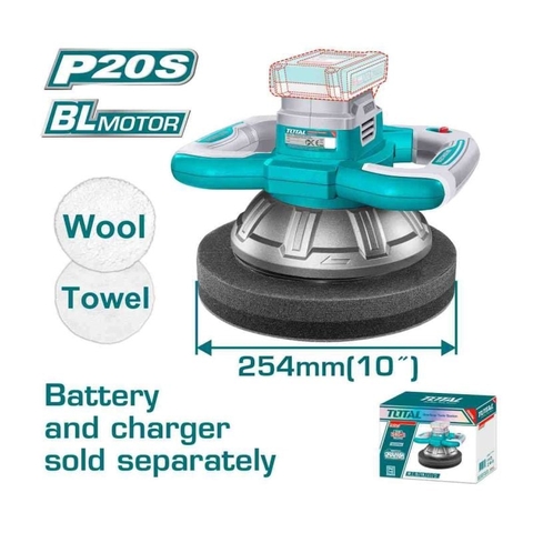 Máy đánh bóng 20V 254mm không chổi than TOTAL (không kèm pin & sạc) TOPLI202548