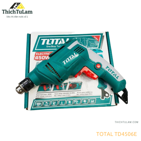 Máy khoan điện 450w, 6.5mm Total TD4506E