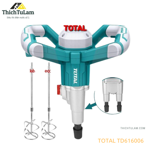 Máy khuấy sơn 2 trục 1800w cốt M14 Total TD616006
