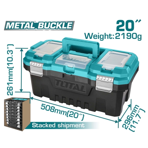 Hộp nhựa đựng công cụ khóa kim loại 20inch Total TPBX0202