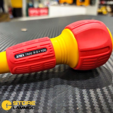 Tua vít bake 4 cạnh PH2 dài 100mm cách điện Anex No.7900+2x100