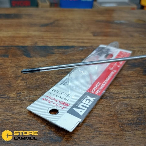 Tua vít điện tử Nhật Bản đầu 4 cạnh PH1 dài 150mm Anex No.3515