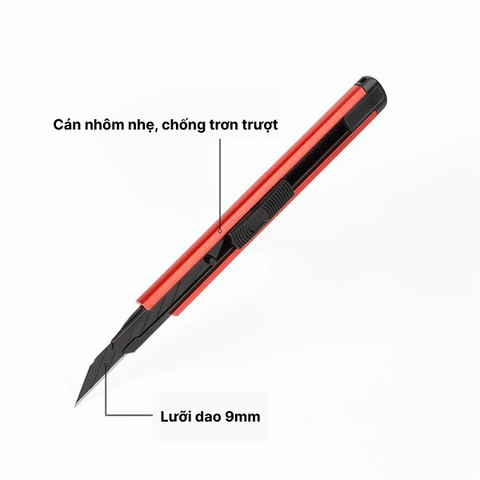 Dao rọc giấy 9mm cán nhôm cao cấp Workpro WP212012