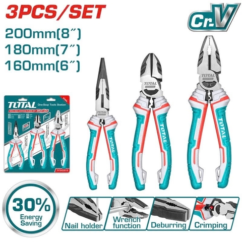 Bộ 3 cây kìm điện cao cấp Total THT2K0301S