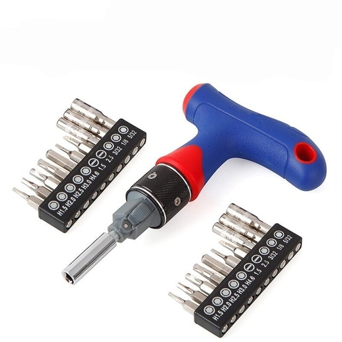 Bộ tua vít đa năng nhân đôi tốc độ cán chữ T Workpro W021408