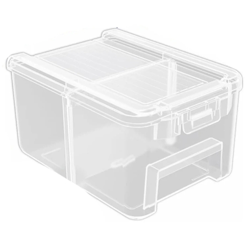 Bộ 3 Hộp nhựa trong suốt chia ngăn đựng linh kiện 150x105x80mm Wadfow WTB8333