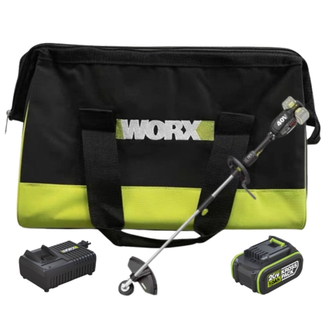 Máy cắt cỏ dùng cước hoặc lưỡi cắt pin 20V Worx WD184.15.6B (1 pin 5Ah, 1 sạc 6Ah)