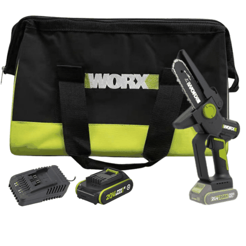 Máy cưa xích 120mm dùng pin 20V Worx WD331.12.2B (1 pin 2 Ah, 1 sạc 2Ah)