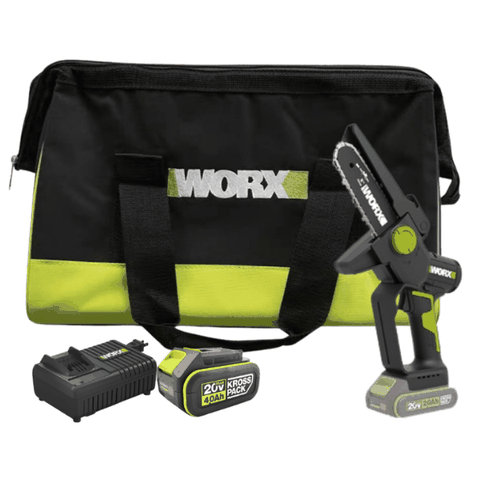 Máy cưa xích 120mm dùng pin 20V Worx WD331.14.6B (1 pin 4Ah, 1 sạc 6Ah)