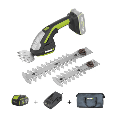 Máy tỉa hàng rào dùng pin 20V Worx WD801.14.2B (1 pin 4Ah, 1 sạc 2Ah)