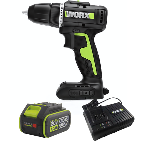 Máy khoan pin 20v 50Nm Worx WE212.14.6B (pin 4Ah+ 1 Sạc 6Ah)