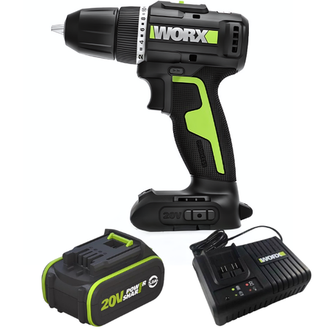 Máy khoan pin 20v 50Nm Worx WE212.15.6B (pin 5Ah+ 1 Sạc 6Ah)