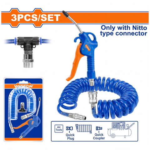 Combo súng thổi khí (xì khô) và dây hơi 4.2m Wadfow WGA6433