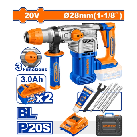 Máy khoan đục dùng pin 20V-28mmWadfow WLM1B282
