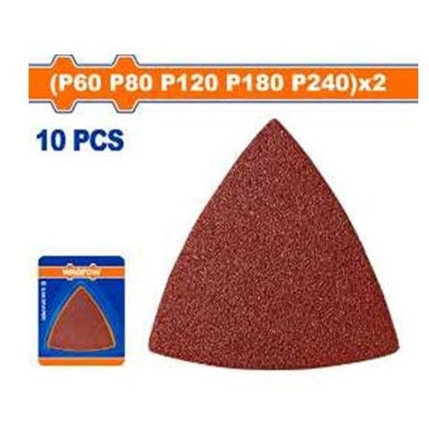 Bộ 10 giấy nhám tam giác (cho máy cắt góc đa năng) WADFOW WMA8K03