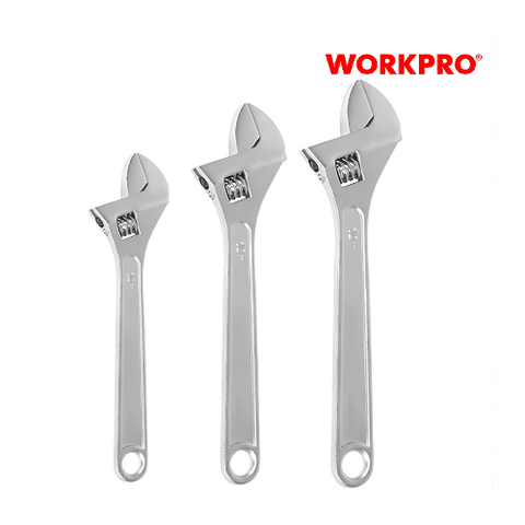 Bộ 3 Mỏ Lết Điều Chỉnh (6”,8”,10”) - Thép Hợp Kim Mạ Chrome, Chống Gỉ WORKPRO WP202514