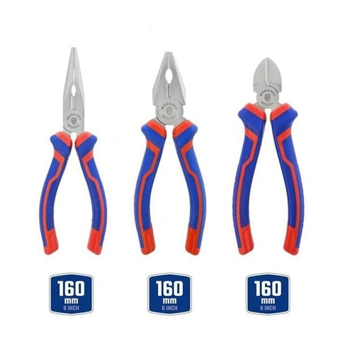 Bộ kìm 3 món gồm (điện, cắt, nhọn) 6 inch Workpro WP201008