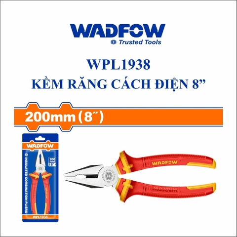 Kìm răng cách điện 8inch Wadfow WPL1938