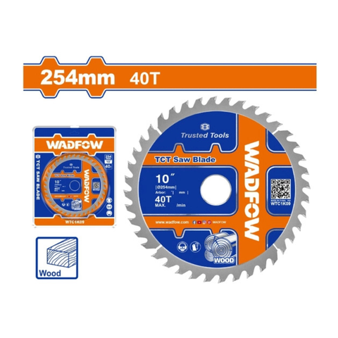 Lưỡi cưa gỗ TCT 254mmx40T Wadfow WTC1K09