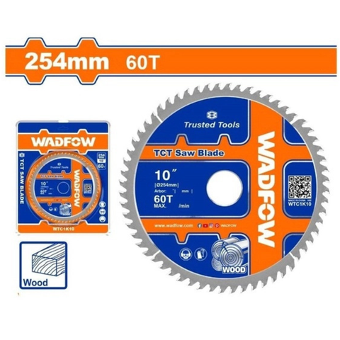 Lưỡi cưa gỗ TCT 254mm 80 răng Wadfow WTC1K12