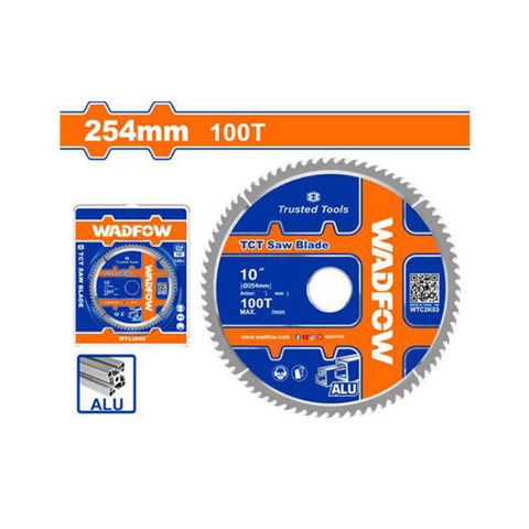 Lưỡi cưa nhôm TCT 254mm 100 răng Wadfow WTC2K03