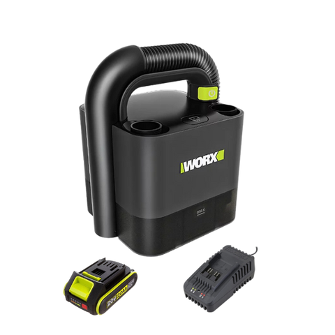 Máy hút bụi ô tô dùng pin 20V Worx WU035.12.2B (1 pin 2Ah, 1 sạc 2A)