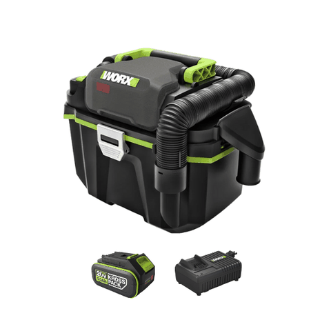 Máy hút bụi 2 chức năng khô/ướt dùng pin 20V Worx WU036.15.6B (1 pin 5Ah, 1 sạc 6Ah)