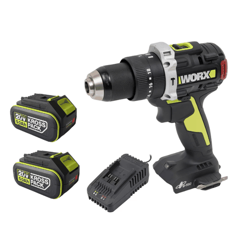 Máy khoan pin 20v có búa lực 95Nm chống lật cổ tay Worx WU373