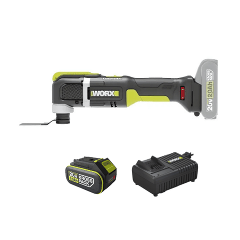 Máy cắt rung đa năng 20V Worx WE696.15.6B (1 pin 5Ah + 1 sạc 6Ah)