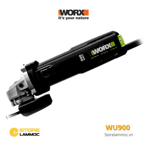 Máy mài cắt cầm tay 900W 100mm công tắc đuôi Worx Green WU900