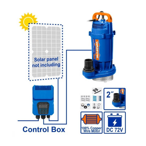 Máy bơm chìm năng lượng mặt trời 1100W(1.5HP) Wadfow WWPQDC04