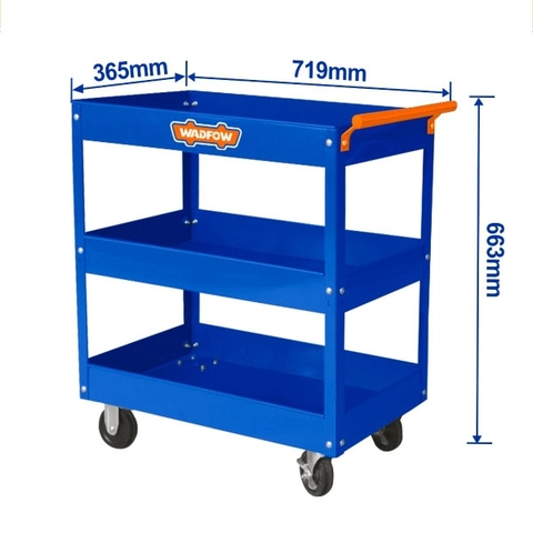 Xe đẩy đựng đồ nghề 3 ngăn 719x365x663mm Wadfow WCS1A13