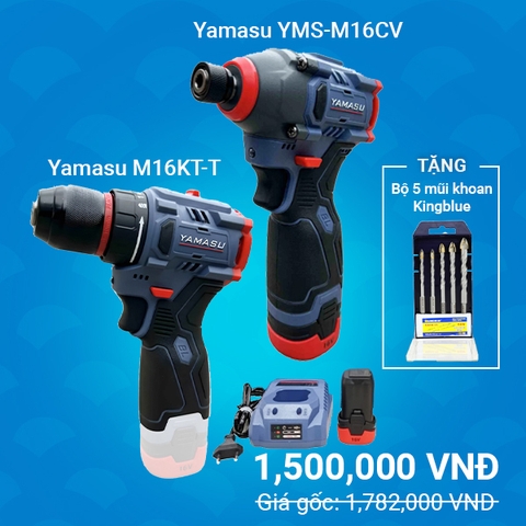YMS04.08 - Combo máy bắn vít và thân máy khoan pin 16V Yamasu