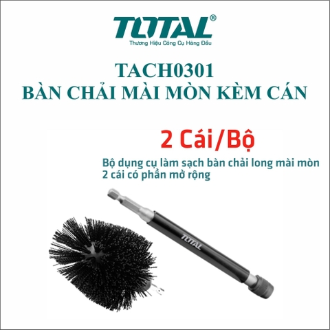 Bàn chải mài  mòn kèm cán Total TACH0301