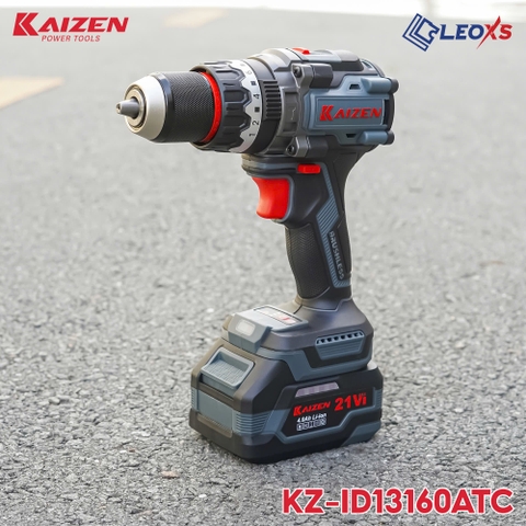 Máy khoan pin M21 13mm 160Nm KAIZEN KZ-ID13160ATC  (2 pin 4Ah)