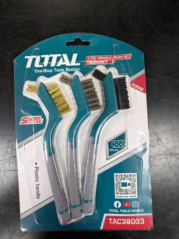 Bộ 3 bàn chải mài mòn 180mm Total