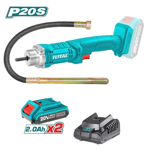Máy đầm dùi bê tông pin 20V Total TCVLI2023013 (2 pin 2Ah + 1 sạc)