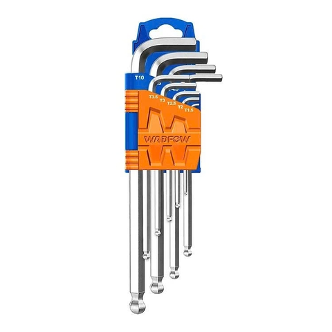 Bộ lục giác đầu bi (loại trung) 9 chi tiết 1.5-10mm Wadfow WHK2291
