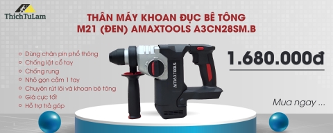 Slide THÂN MÁY KHOAN ĐỤC BÊ TÔNG M21 (ĐEN) AMAXTOOLS A3CN28SM.B