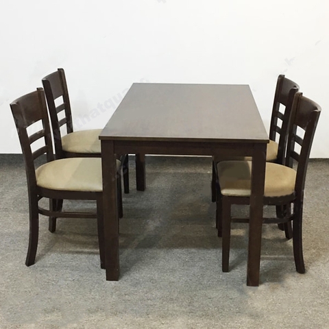Bàn ăn cabin 4 ghế màu nâu - BA 05