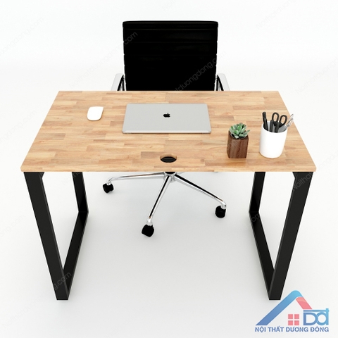 Bàn chân sắt chữ U gỗ cao su - LV 15