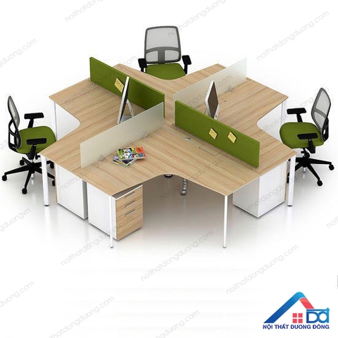 Cụm bàn 4 người chân sắt oval - CB 07