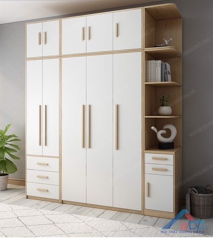 Tủ quần áo cánh mở có kệ góc - QA 22