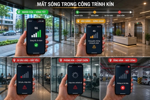 Bộ Kích Sóng Điện Thoại Di Động Hoạt Động Thế Nào Trong Không Gian Nhiều Vật Cản?