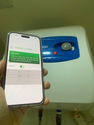 Hướng dẫn cài đặt thông số ổ cắm điện wifi thông minh DEVZONE khi đấu nối với Bình Nóng Lạnh
